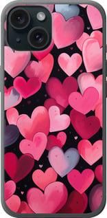 Чохол на iPhone 15 Сердечка 4 із силікону FCh_019977