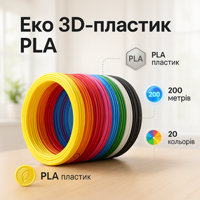 Пластик до 3D ручки. Еко 3D-пластик PLA. Набір з 20 кольорів. (200 метрів) NC-38