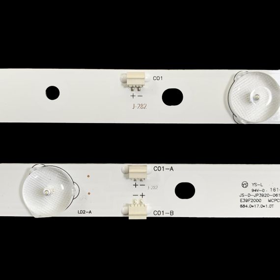 LED підсвітка TV 39" 684/730mm 6V JS-D-JP3920-061EC(51230) JS-D-JP3920-071EC(51230) E39F2000 MCPCB 3шт. | Зображення 2