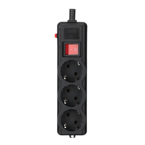 Фільтр мережевий 3 розетки 1,8 м чорний SPG3-G-6B-PRO PRO Gembird