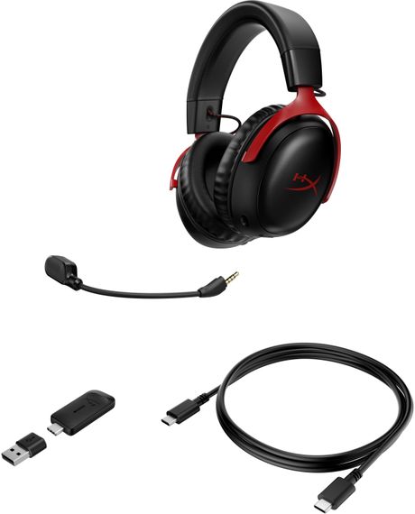 Наушники HyperX Cloud III Wireless Black-Red (77Z46AA) (77Z46AA) | Зображення 6
