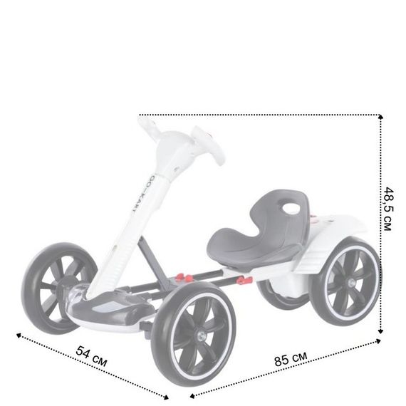 Дитячий електрокарт Spoko SP-V17 6V 4,5Ah з пультом білий для дітей 3-8 років (42412107) | Зображення 4