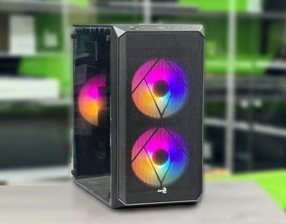Ігровий ПК AeroCool CS-107 v2 Tower / AMD Ryzen 5 5500 (6 (12) ядер по 3.6 - 4.2 GHz) / 16 GB DDR4 / 480 GB SSD / nVidia GeForce GTX 1660 Super, 6 GB GDDR6, 192-bit / 600W / Win 11 б/в | Зображення 1