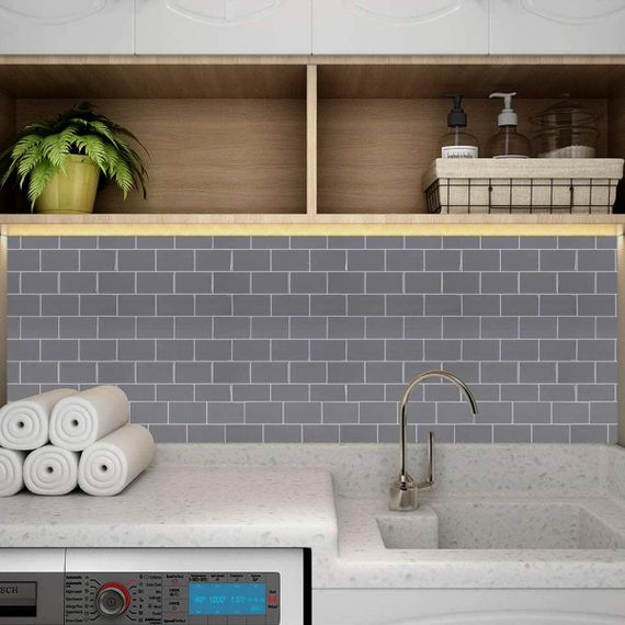 Самоклеюча поліуретанова плитка сіра цегла 305х305х1мм SW-00001153 | Зображення 9