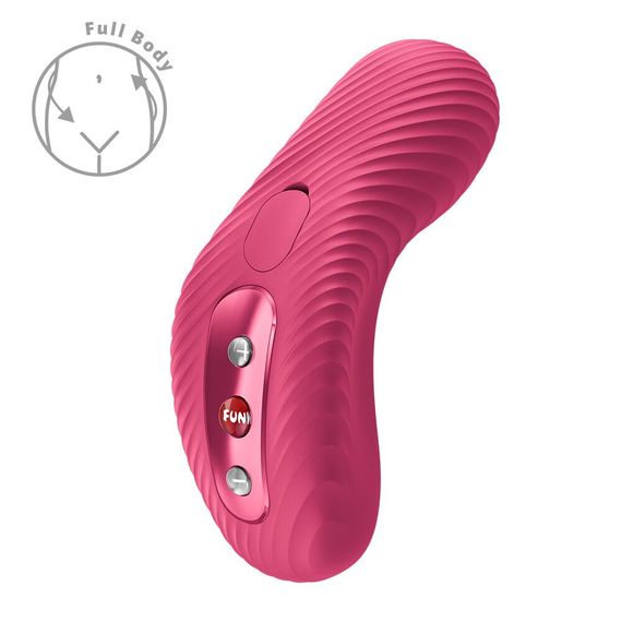 Накладний вібратор Fun Factory LAYA III Raspberry, ефект постукування пальцем