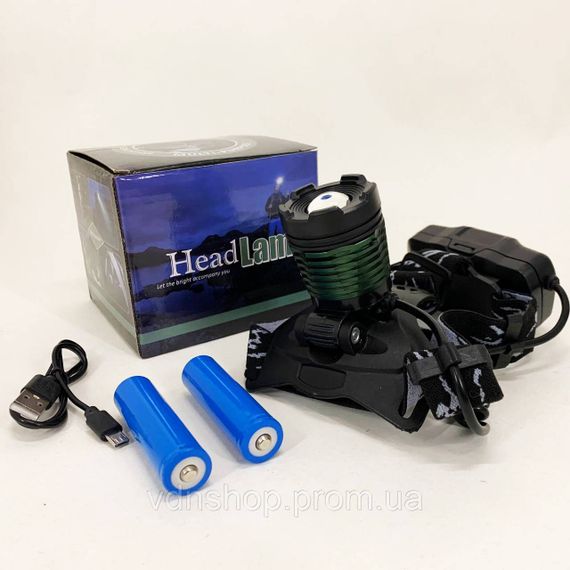 Головний ліхтар із зарядним пристроєм, Налобний ліхтар яскравий, Налобні ліхтарі для активних людей EB-66 | Зображення 2