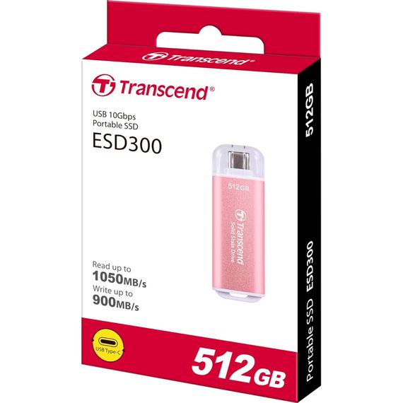 Накопитель SSD USB Type-C 512GB ESD300 Transcend (TS512GESD300P) | Зображення 4