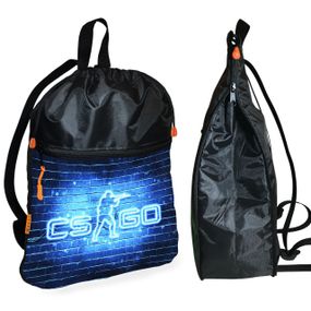 Рюкзак-мешок для обуви,спортивной формы CS:GO Counter-Strike детская сумка для сменки с расширителем (01246)