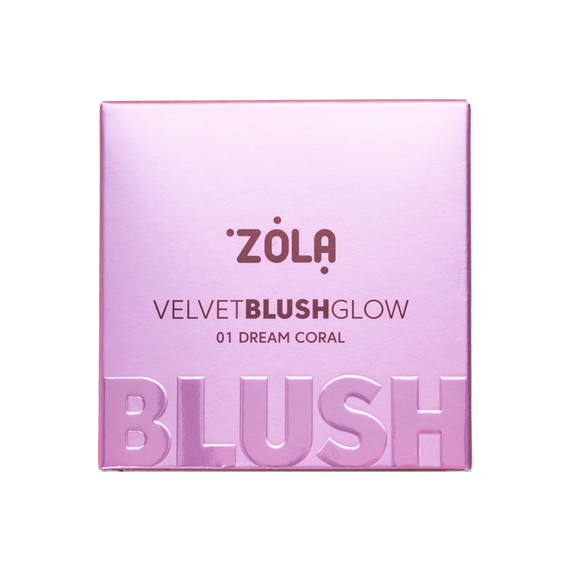 Рум'яна ZOLA Velvet Blush Glow - 01 Dream Coral (8.5 g) | Зображення 2