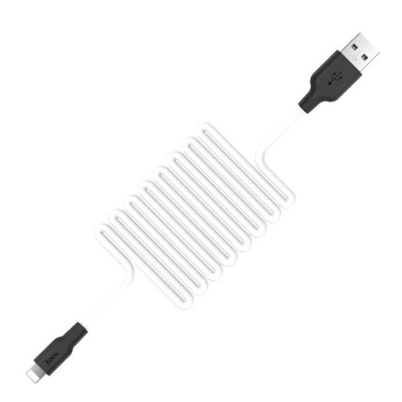 Дата кабель Hoco X21 Plus Silicone Lightning Cable (2m) black_white | Зображення 2