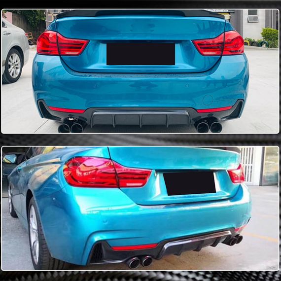Дифузор заднього бампера V1 (для M-Sport, Карбон) для BMW 4 серія F-32 2012-2020 рр | Зображення 3