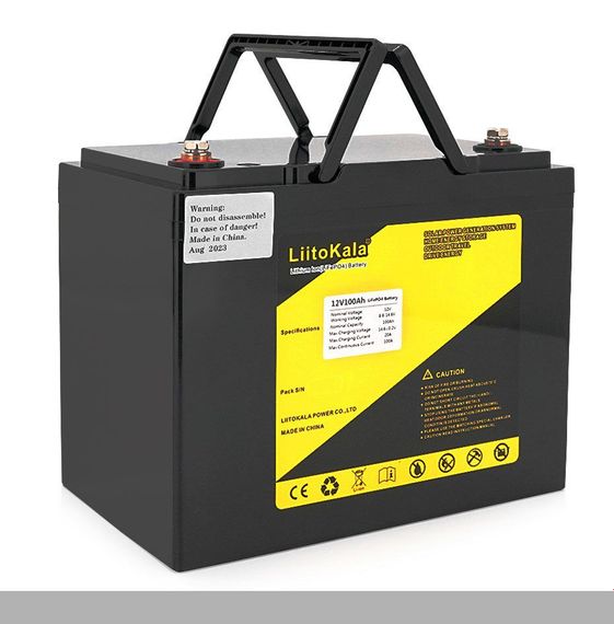 Акумуляторна батарея LiFePO4 12V 100Ah з LCD-дисплеєм LiitoKala (46725-_9667)