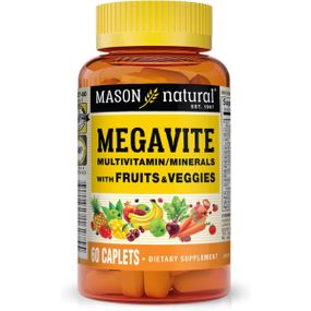Вітамінно-мінеральний комплекс Mason Natural Megavite Fruits & Veggies 60 Caplets