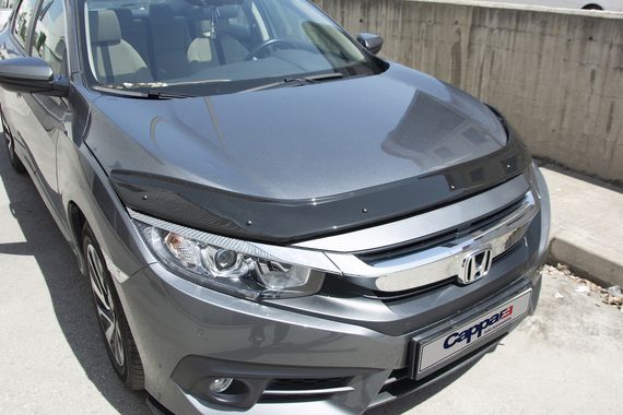 Дефлектор капота (EuroCap) для Honda Civic Sedan X 2016-2021 гг | Зображення 3
