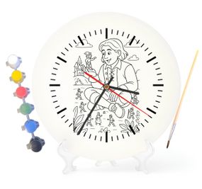 Дитячий набір для творчості годинник-розмальовка за мотивами Мандри Гуллівера (Джонатана Свіфта) 30 см (Г0036)
