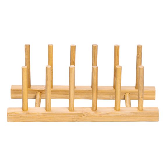 Підставка для тарілок та кришок дерев'яна на кухню 24.5×12×9.5 (см) HB-40-12 | Зображення 3