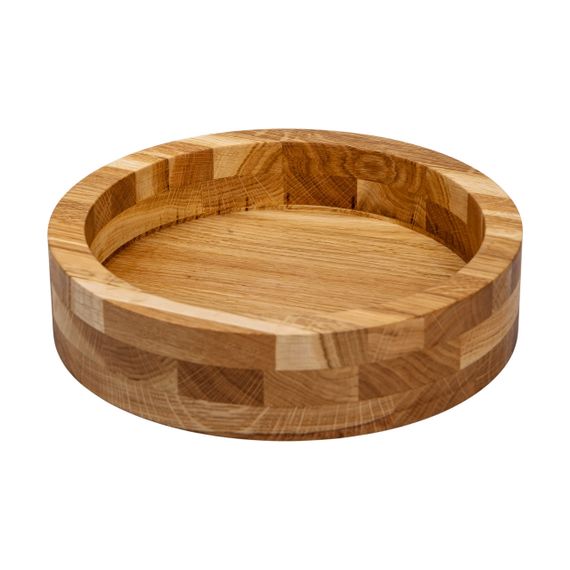Деревянная миска для подачи 22 см глубокая из дуба B2W220180 | Зображення 2