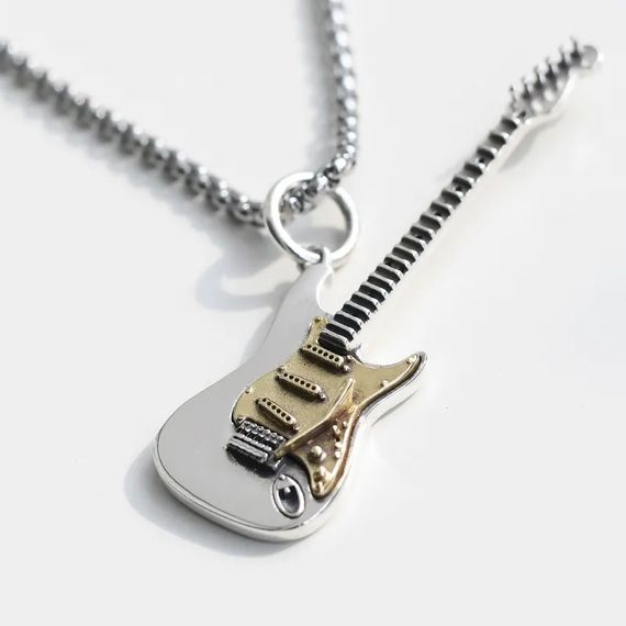 Кулон ланцюжок гітара прикрашання біжутерія Fender Stratocaster | Зображення 1