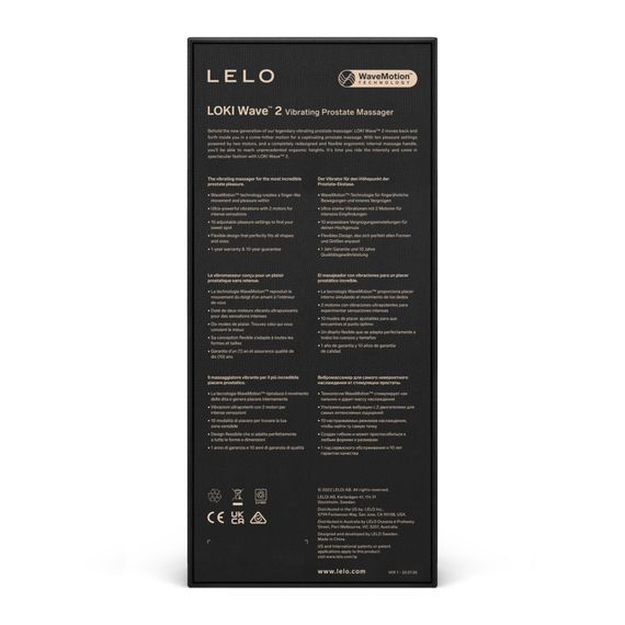 Массажер простаты LELO Loki Wave 2 Black, 2 мотора, манящее движение + вибрация | Зображення 4