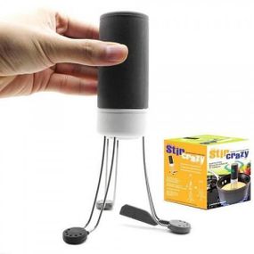 Мешалка-венчик автоматическая на батарейках Stir Crazy Черная