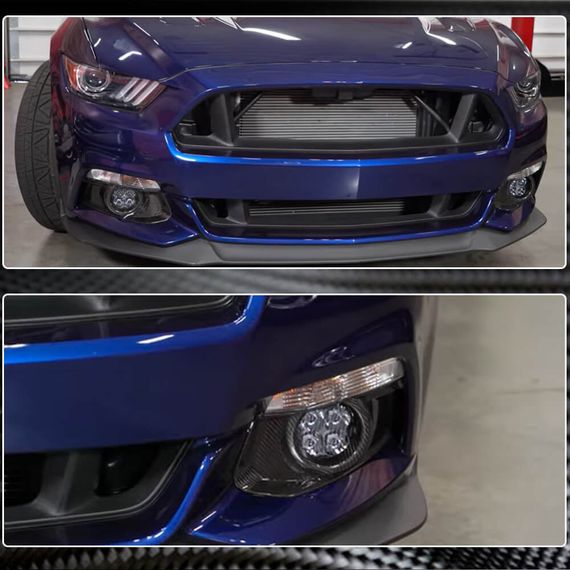 Накладки на протитуманки V2 (2015-2017, Карбон) для Ford Mustang рр | Зображення 2