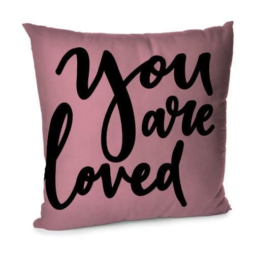 Подушка диванная с бархата You are loved 45x45 см (45BP_18L041)