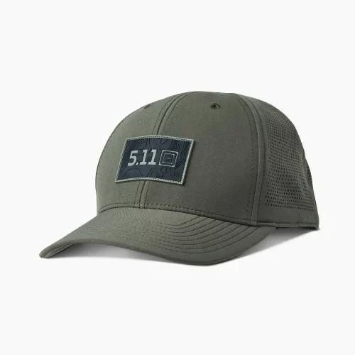 Військова тактична кепка Олива 5.11 Tactical Topo Box Vent-Tac Cap RANGER GREEN блейзер військовий 5.11 з регулюванням розміру