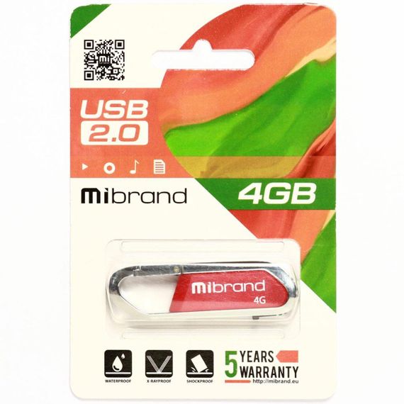 Flash Mibrand USB 2.0 Aligator 4Gb Dark Red | Зображення 1