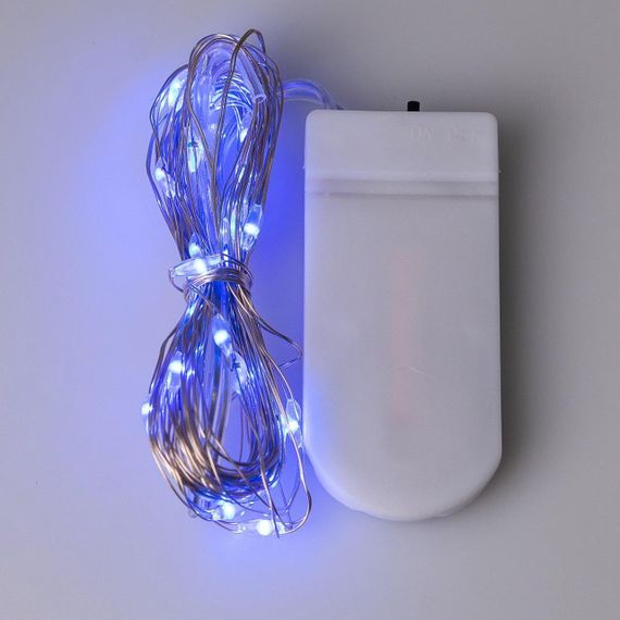 Гірлянда світлодіодна на батарейках GarlandoPro 30LED 3м мідний дріт гірлянди роса Синій 1733018BL | Зображення 1