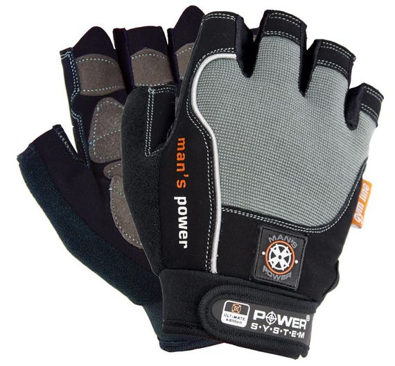 Рукавички для фітнесу Power System PS-2580 Man’s Power Black/Grey S