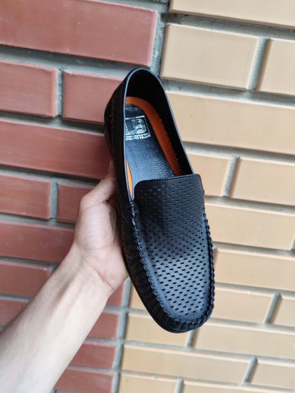 Шкіряні мокасини з перфорацією 41 розмір | Зображення 4