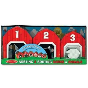 Развивающая игрушка Melissa&amp;Doug Набор блоков-сараев с животными (MD12434)