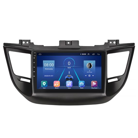 Штатна магнітола 9" Lesko для Hyundai Tucson III 2015-2018 6/128Gb 4G Wi-Fi GPS Top Android Хюндай