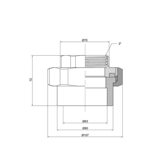 Згон "Американка" PPR Thermo Alliance 63х2" ВР | Зображення 1