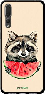 Чохол на Huawei P20 Pro Єнотик з кавуном "4605b-1470-2448"