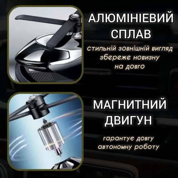 Автомобільний багаторазовий GREY ароматизатор вертоліт для авто парфумів у машину пахучка салону | Зображення 3