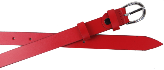 Жіночий шкіряний ремінь Skipper 1627-20 червоний 2 см | Зображення 1