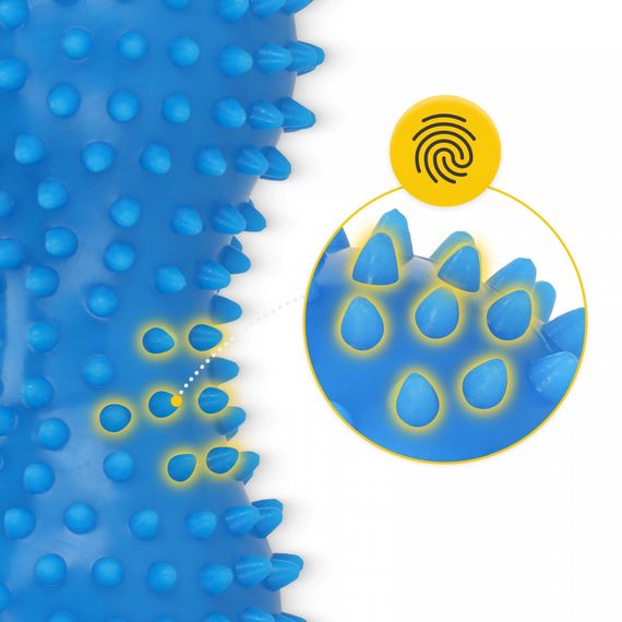 Масажний м'яч подвійний з шипами 4FIZJO Spike+ 7 x 16 см Blue (P-5905973403337) | Зображення 2