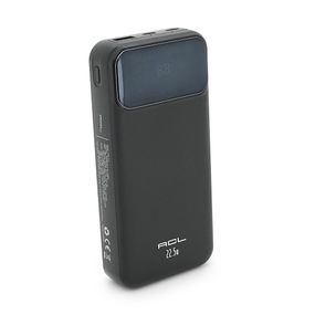 Powerbank ACL PW-117 20000mAh, PD22.5W, 1xUSB+2xUSB-C, 3 кабелі (USBType-C/Lighting), 0.47кг, Black/White, Box