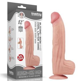 Фалоімітатор - Sliding-Skin Dual Layer Dong 12" Flesh Sex Aura