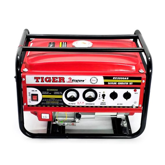 Генератор бензин TIGER EC3500AS, однофазний 220V, 50Hz, 2,5KVA(2,7KW), об'єм 15л