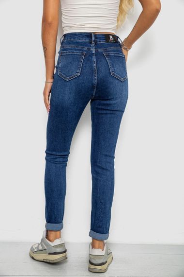 Джинси жіночі однотонні Skinny, колір синій, 244R6672 | Зображення 3