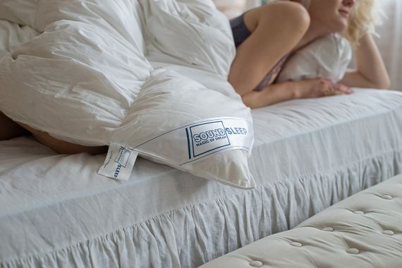 Одеяло SoundSleep Zero gravity пуховое зимнее 90% серый пух 155х210 см 1000г (91688238) | Зображення 6