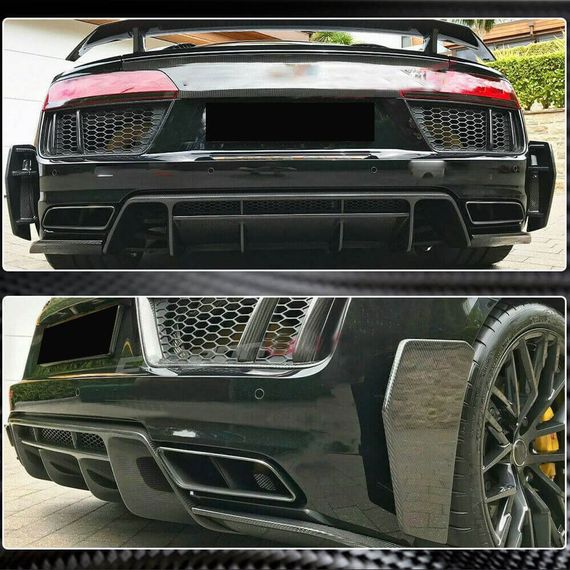 Спліттери заднього бампера V1 (2015-2020, Карбон) для Ауди R8 2015- рр | Зображення 4