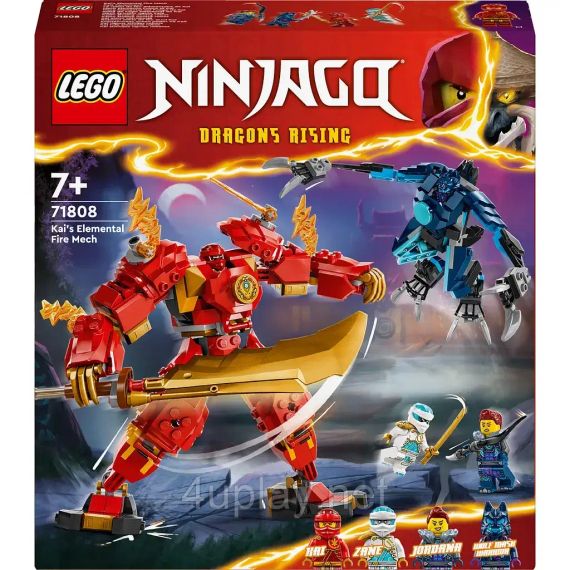 Конструктор LEGO Ninjago Робот огненной стихии Кая (Kai's Elemental Fire Mech) – Робот-трансформер и 4 минифигурки