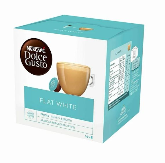 Кофе в капсулах Nescafe Dolce Gusto Flat White 16 шт з молоком Нескафе Дольче Густо Флет Вайт