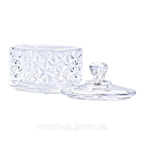 Конфетница стеклянная с крышкой Ø 6.5 см HP-YH-30 | Зображення 2