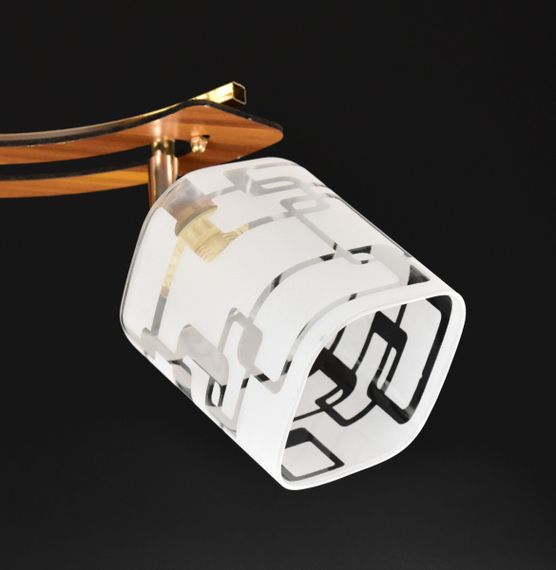 Люстра стельова на 3 лампочки 25304 Золото 29х12х65 см. | Зображення 3