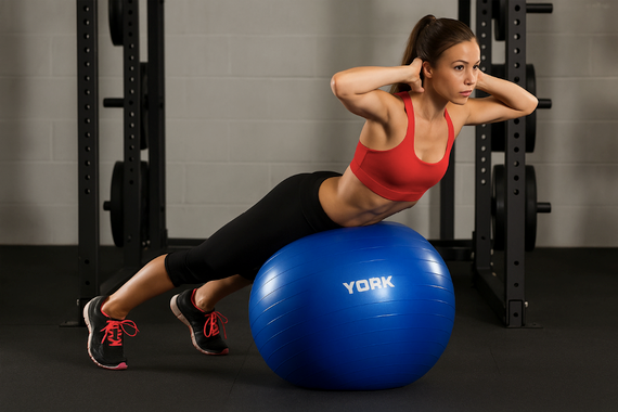 Фитбол York Fitness 65см синий + насос | Зображення 5
