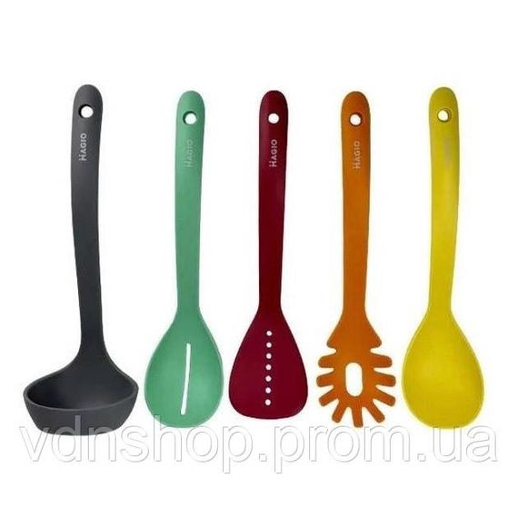 Кухонний набір лопаток силіконовий Magio MG-1123, Нейлоновий набір для кухні, Набори лопаток для кухні WK-64 | Зображення 8